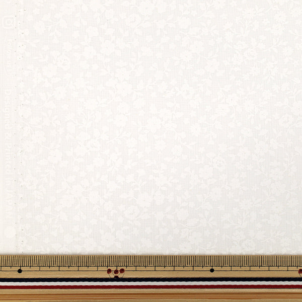 [Quantité à partir de 5] Tissu "tissu à armure toile Laque blanche floral blanc AP4800-2A”