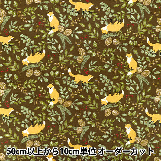 【数量5起】 織物 "牛津布 北欧动物狐狸棕色SP6100-2D