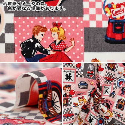[Cantidad desde 5] Tela "láminas Quilt Gate Love the Fifties Azul LW2100-12E” Quilt Gate Quilt Gate