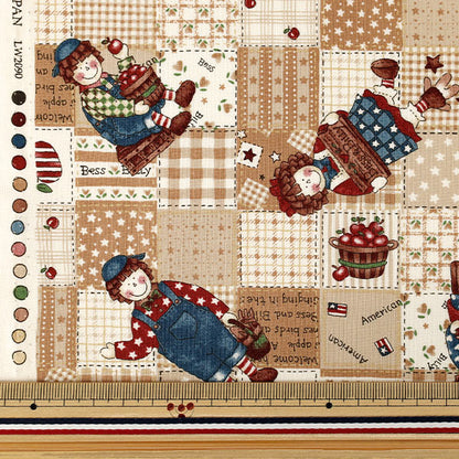 【数量5から】 生地 『シーチング キルトゲイト ディアリトルワールド アイボリー LW2090-12A』 Quilt Gate キルトゲイト