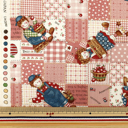 【Quantità a partire da 5】 Tessuto "fogli Quilt Gate Dear Little World Rosa LW2090-12B』 Quilt Gate キルトゲイト