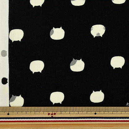 [Quantità da 5] Tessuto "Oxford Nekotama Nero AP1070-1F”