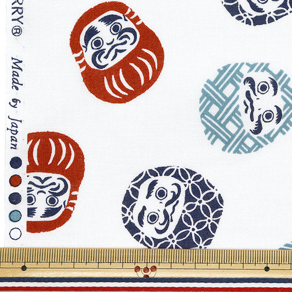 [الكمية تبدأ من 5] الأقمشة 『طبعة التخويف النمط الياباني داروما وايت 850494-1-1"