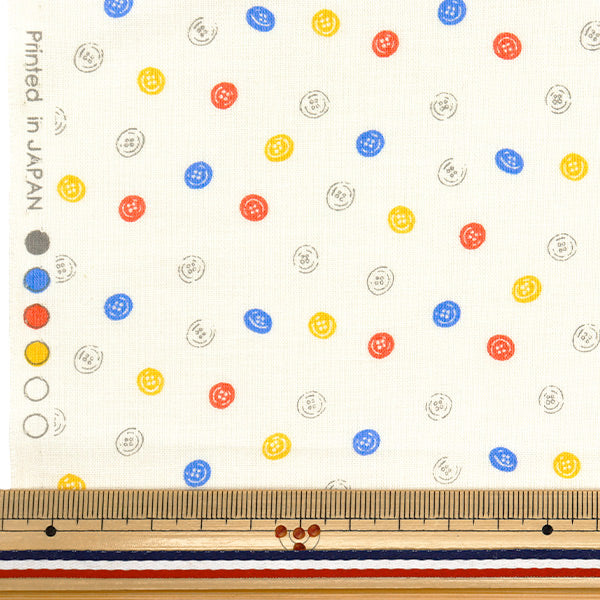 【数量5から】 生地 『スケア ホーミーコレクション ボタン アイボリー DH10655L-A』