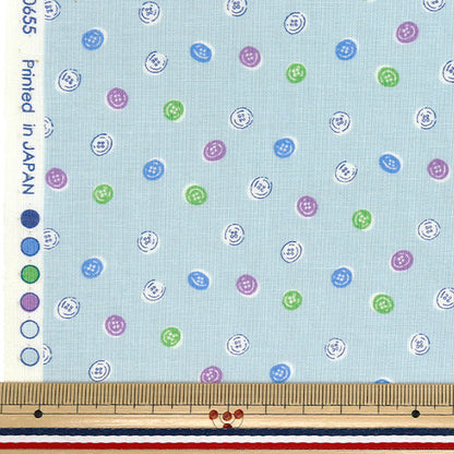 【数量5から】 生地 『スケア ホーミーコレクション ボタン サックス DH10655L-D』