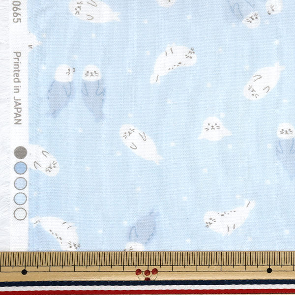 [Cantidad a partir de 5] Tela 『gasa doble Colección hogareña Azarashi Blue GH10665S-A"