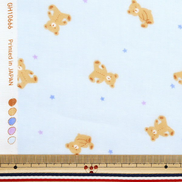 [Quantité à partir de 5] Tissu 『double gaze Collection maison ours bleu gh10666s-d"