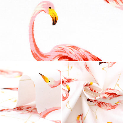 【数量5から】 生地 『ブロード フラミンゴ ホワイト 4235-1-1』