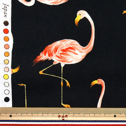 [Cantidad a partir de 5] Tela "Broad Flamingo Black 4235-1-4"