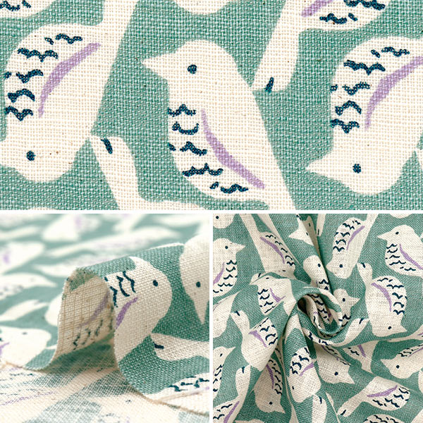 [Quantità a partire da 5] Tessuto "Love Bird Mint Blue 850508-1-1"