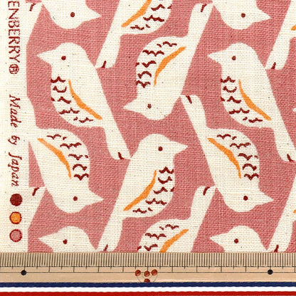 [Quantité à partir de 5] Tissu "Linon Love Bird Pink 850508-1-2"
