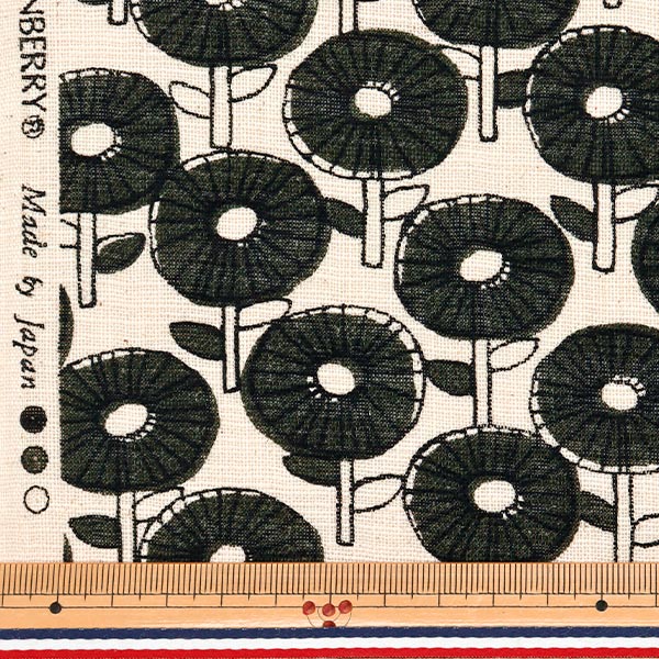 [Cantidad a partir de 5] Tela "Laboratorio de lino Popo Black 850509-1-1"