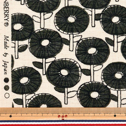 [Cantidad a partir de 5] Tela "Laboratorio de lino Popo Black 850509-1-1"