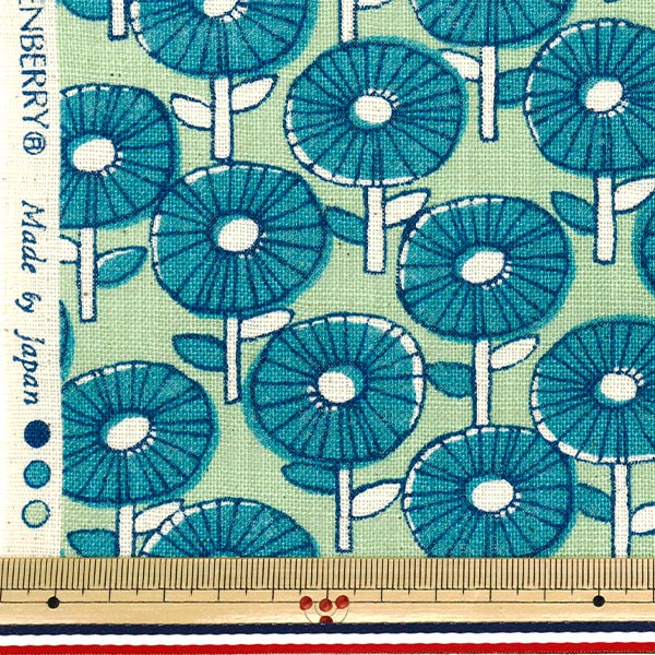 [Quantité à partir de 5] Tissu "Laborat en lin Popo Mint 850509-1-4"