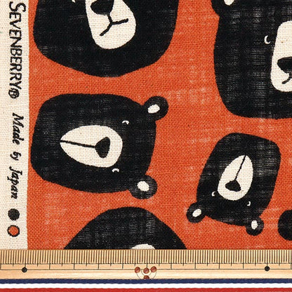 [Cantidad a partir de 5] Tela "Amor de lino Big Bear Brothers Tomato 850519-1-1"