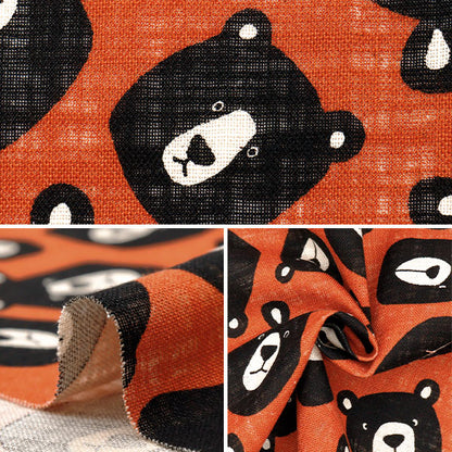 [Cantidad a partir de 5] Tela "Amor de lino Big Bear Brothers Tomato 850519-1-1"