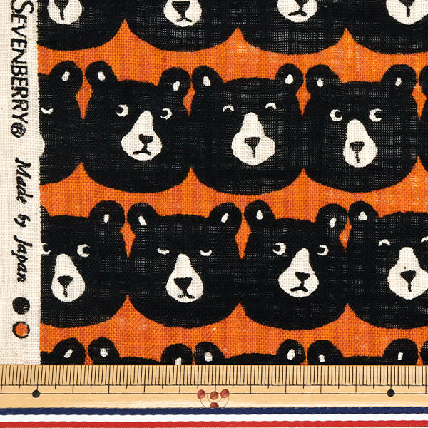 [Cantidad a partir de 5] Tela "Amor de lino Mugyutto Bear Bear Starot 850520-1-3"