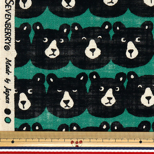 [Cantidad a partir de 5] Tela "Amor de lino Mugyutto Bear Peppermint 850520-1-4"