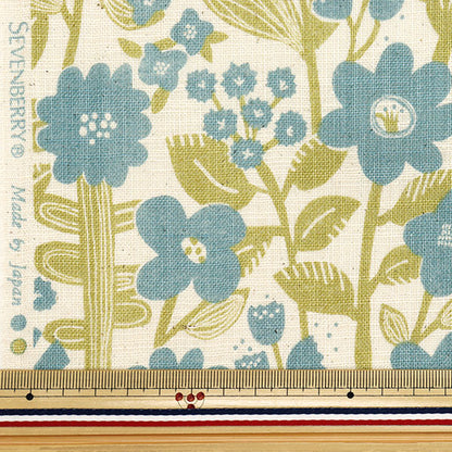 [Cantidad a partir de 5] Tela "Amor de lino Blossom Ash Blue 850510-1-2"