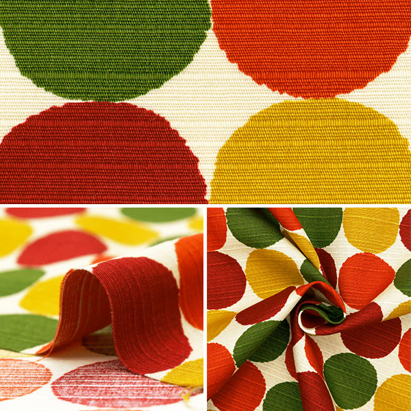 【数量5から】 生地 『シャンタン シンプルモダン 水玉 アカネモダン 850108-11-1』