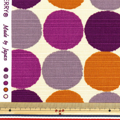 [Quantity starting from 5] Fabric 『Shantung Simple modern Polka dots Violet Murasaki 850108-11-3"