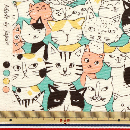 [Quantità a partire da 5] Tessuto 『Oxford Nyan Comics Mint 850536-1-1"