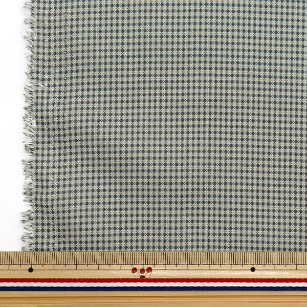 数量5から】 生地 『シーチング 先染め風リアルプリント チェック