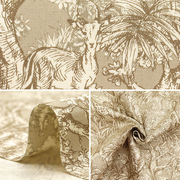 [Quantità a partire da 5] Tessuto 『Oxford Safari Beige Botanical SC10670S-A"