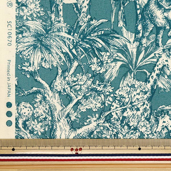 [Quantità a partire da 5] Tessuto 『Oxford Safari Botanical Blue SC10670S-B"