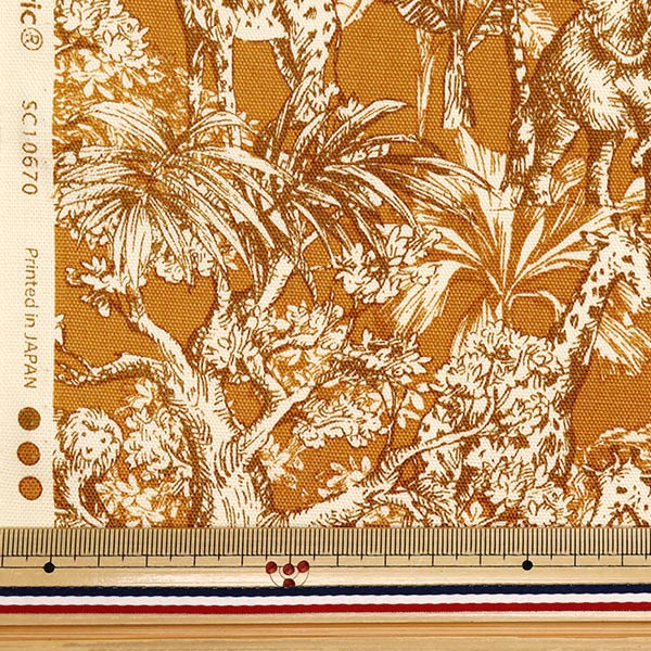 【数量5から】 生地 『オックス サファリボタニカル オレンジ SC10670S-C』