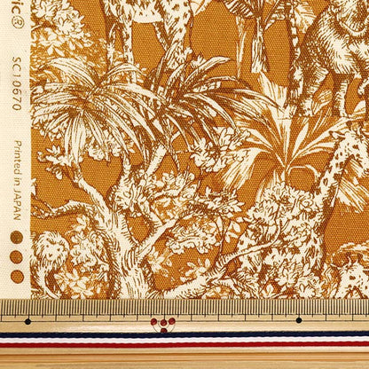【数量5から】 生地 『オックス サファリボタニカル オレンジ SC10670S-C』