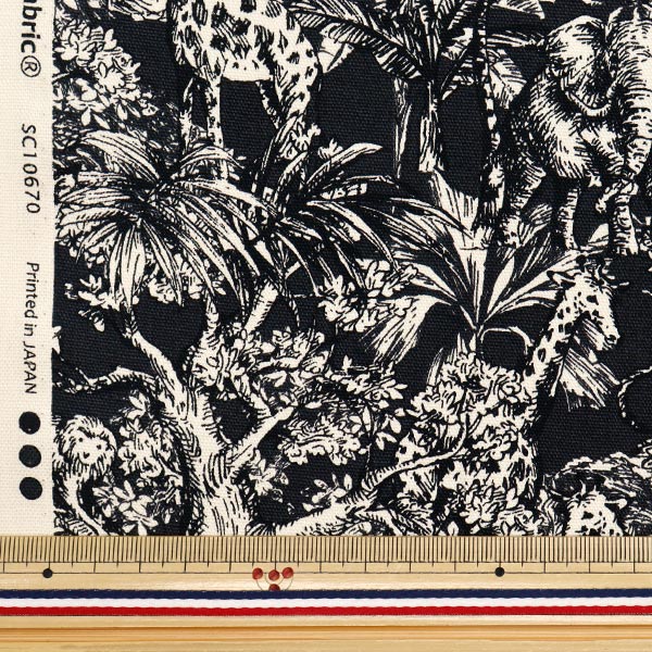 【数量5から】 生地 『オックス サファリボタニカル ブラック SC10670S-E』