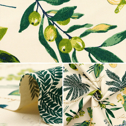 [Menge ab 5] Stoff 『Oxford Hauspflanzen Elfenbein x Grün SC10672S-A"