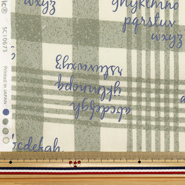 [الكمية تبدأ من 5] الأقمشة 『أكسفورد تحقق و Alphabet Gray SC10673S-A"