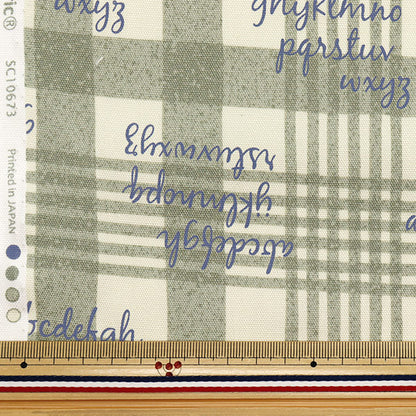 [الكمية تبدأ من 5] الأقمشة 『أكسفورد تحقق و Alphabet Gray SC10673S-A"