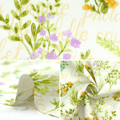 [Quantity starting from 5] Fabric 『Oxford Herb Bouquet Ivory x Green SC10671S-A"