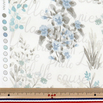 [Quantity starting from 5] Fabric 『Oxford Herb Bouquet Ivory x Grey Tone SC10671S-B"