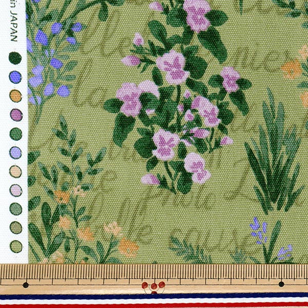 [Quantity starting from 5] Fabric 『Oxford Herb Bouquet Khaki SC10671S-E"