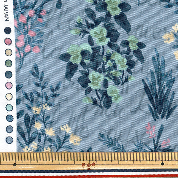 【数量5から】 生地 『オックス ハーブブーケ デニムブルー SC10671S-F』