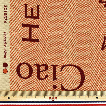 [Quantity starting from 5] Fabric 『Oxford Yarn die pattern Merci Red SC10674S-D"