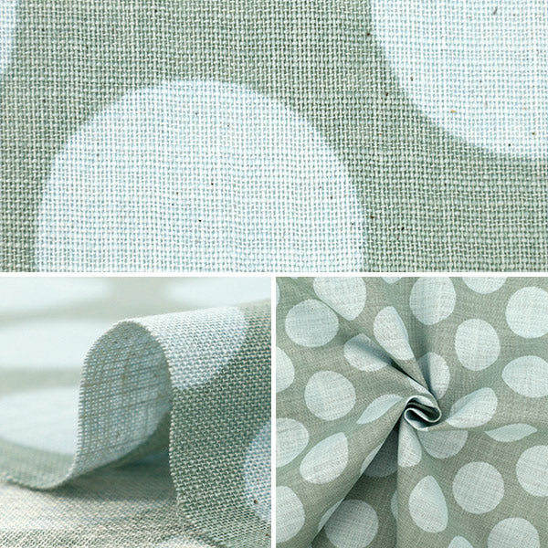 [Quantity starting from 5] Fabric "LinenLike Lab Bicolor Dot Moss Green 83194-1-4"
