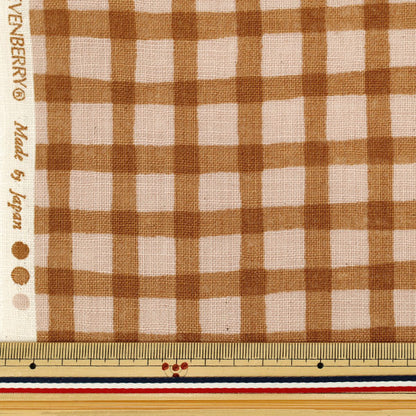 [Quantité à partir de 5] Tissu "Linelyk Lab Bicolor Check Brown 83194-3-3"