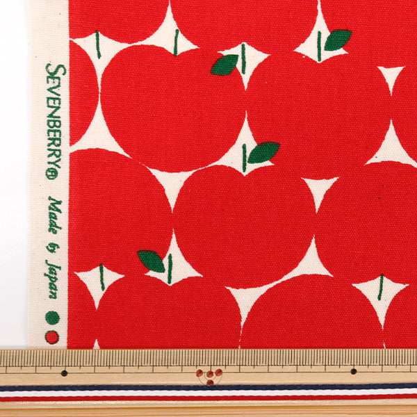【数量5から】 生地 『オックス アップルドット レッド 850551-1-1』