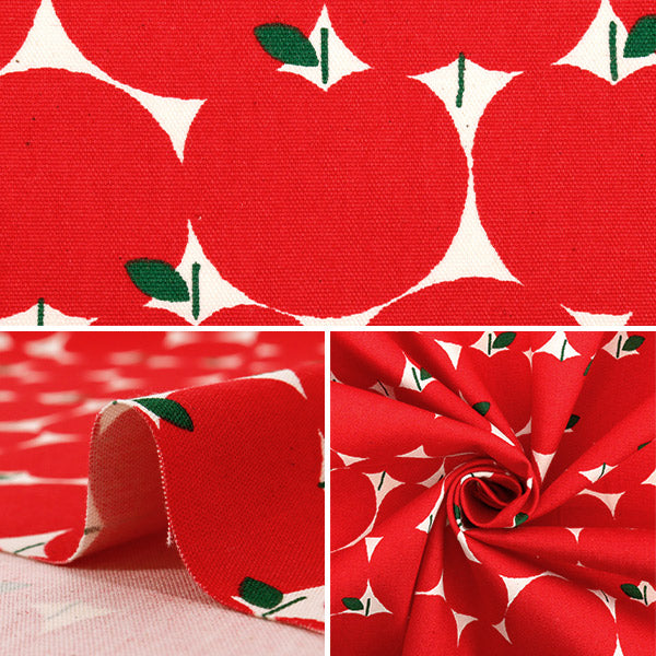 【数量5から】 生地 『オックス アップルドット レッド 850551-1-1』