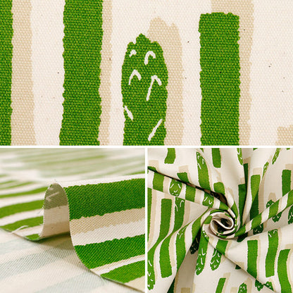 [Menge ab 5] Stoff 『Oxford Spargel gestreiftes Grün 850552-1-1"