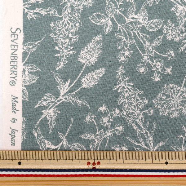 【数量5から】 生地 『ブロード ワイルドフラワー ブルーグレー 850544-1-3』