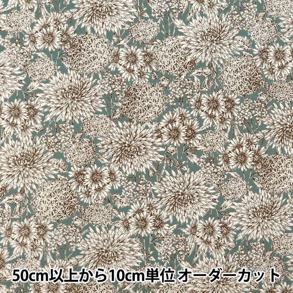 [Quantità a partire da 5] Tessuto "Broad Chrysanthemum Blue Grey 850545-1-4"