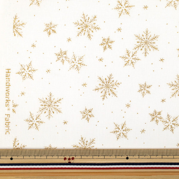 [Quantity from 5] Fabric "X’mas snowflake white DX11840S-A"