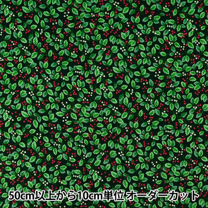 [Quantity from 5] Fabric "X’mas holly and berries green XC10693S-B"