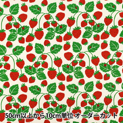 [数量5起] 织物 "牛津布 草莓派对草莓场天然 B850593Z-1-2”
